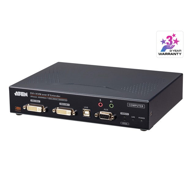 Aten DVI-I Dual Display KVM over IP Transmitter with Software Decoder Ability Aten DVI-I Dual Display KVM over IP Transmitter with Software Decoder Ability